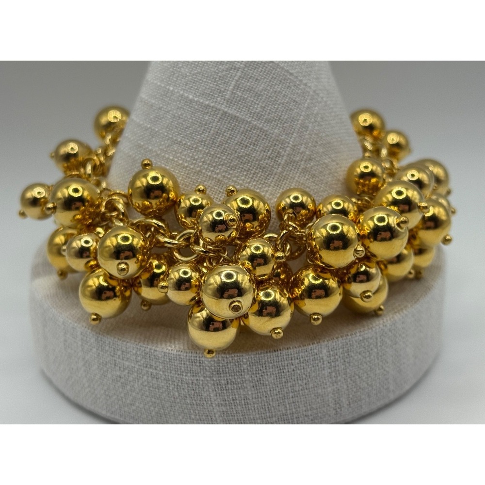 Vicenza Milor Vermeil Sterling Silver Cha Cha Ball Charm Bracelet Magnetic Clasp